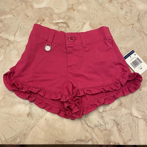 💜Host Pick NWT Ralph Lauren Girls Pink Shorts Size 3 Months - Picture 1 of 6